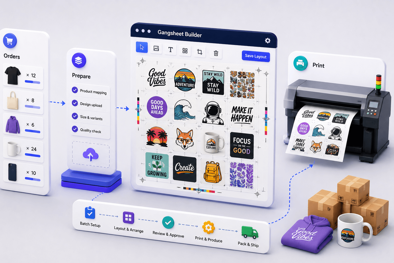 DS GangSheet Lab Shopify app interface