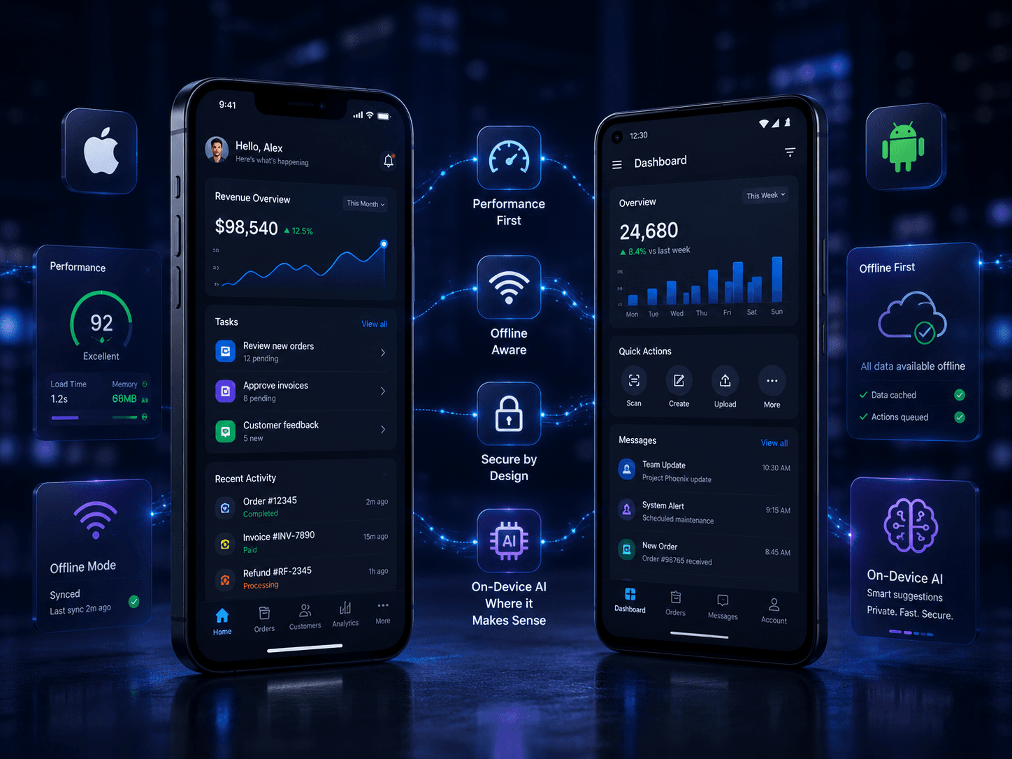 Product leadership for native-quality mobile application delivery