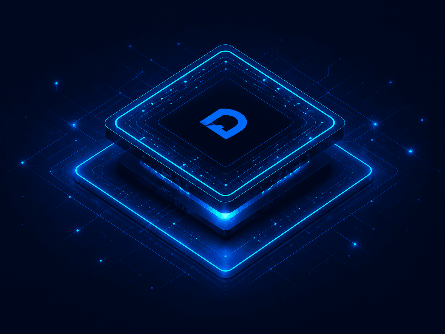 Isometric illustration of Digiware software development and digital services