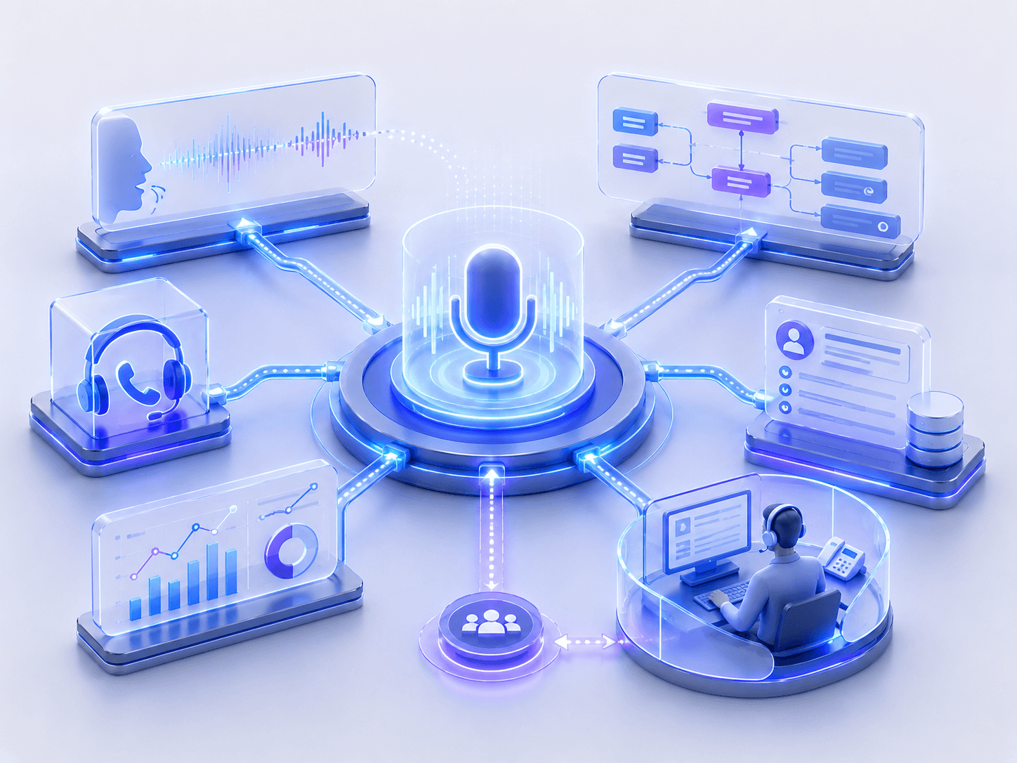 Collaborative teams designing voice-first customer experiences